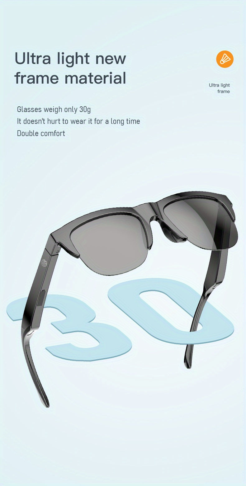 Smart Wireless Glasses – Music, Calls & UV Protection in One