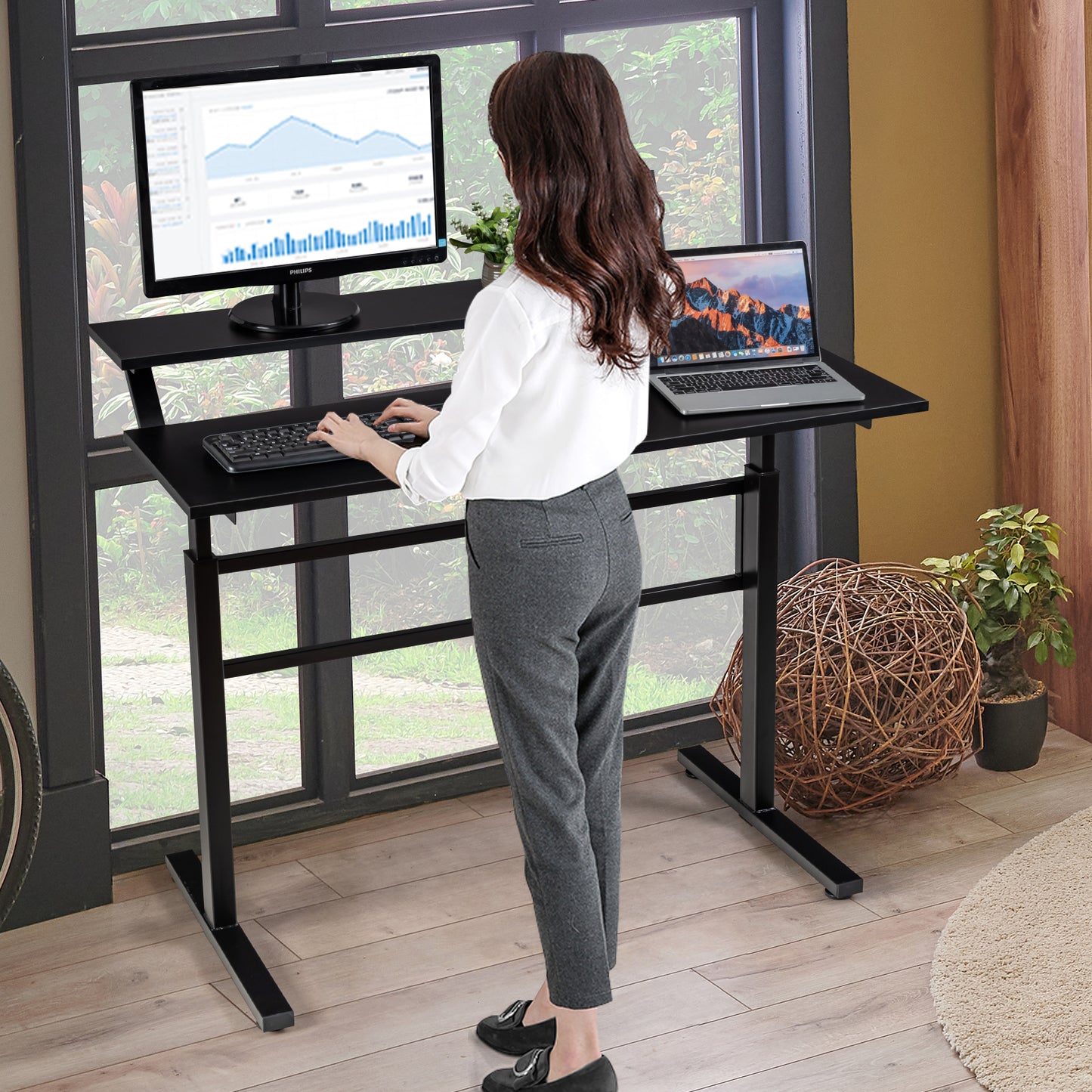 Height Adjustable Sit-to-Stand Desk β Ergonomic & Stylish
