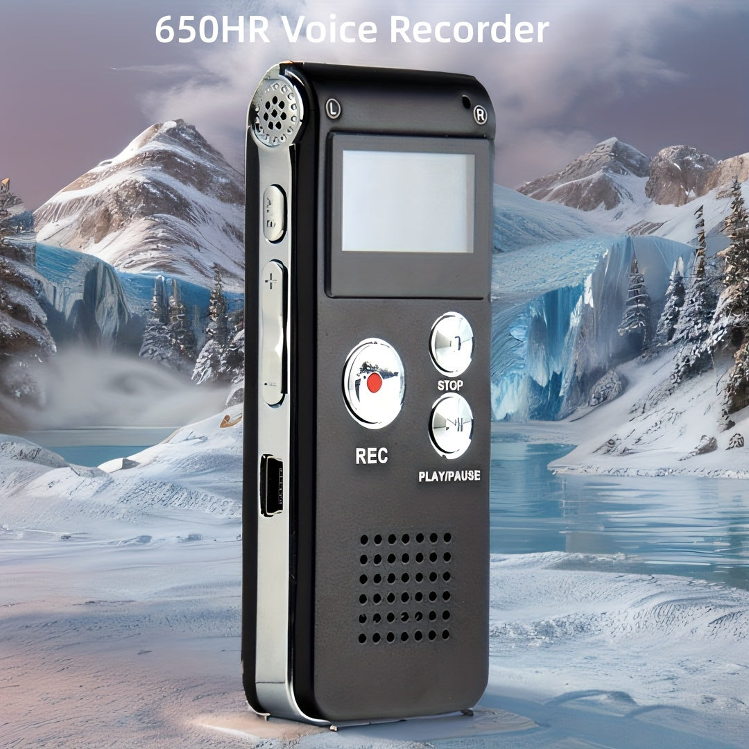 8GB Digital Voice Recorder & MP3 Player – Portable, Rechargeable & High-Quality Recording