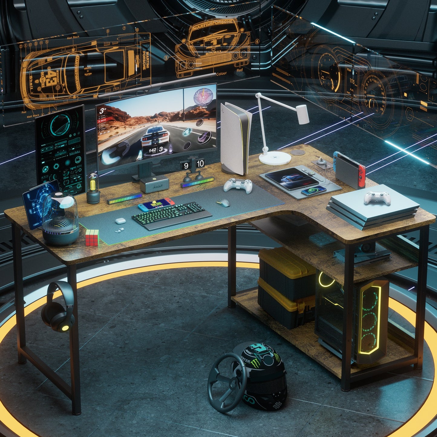 Premium COMHOMA L Shaped Gaming Desk