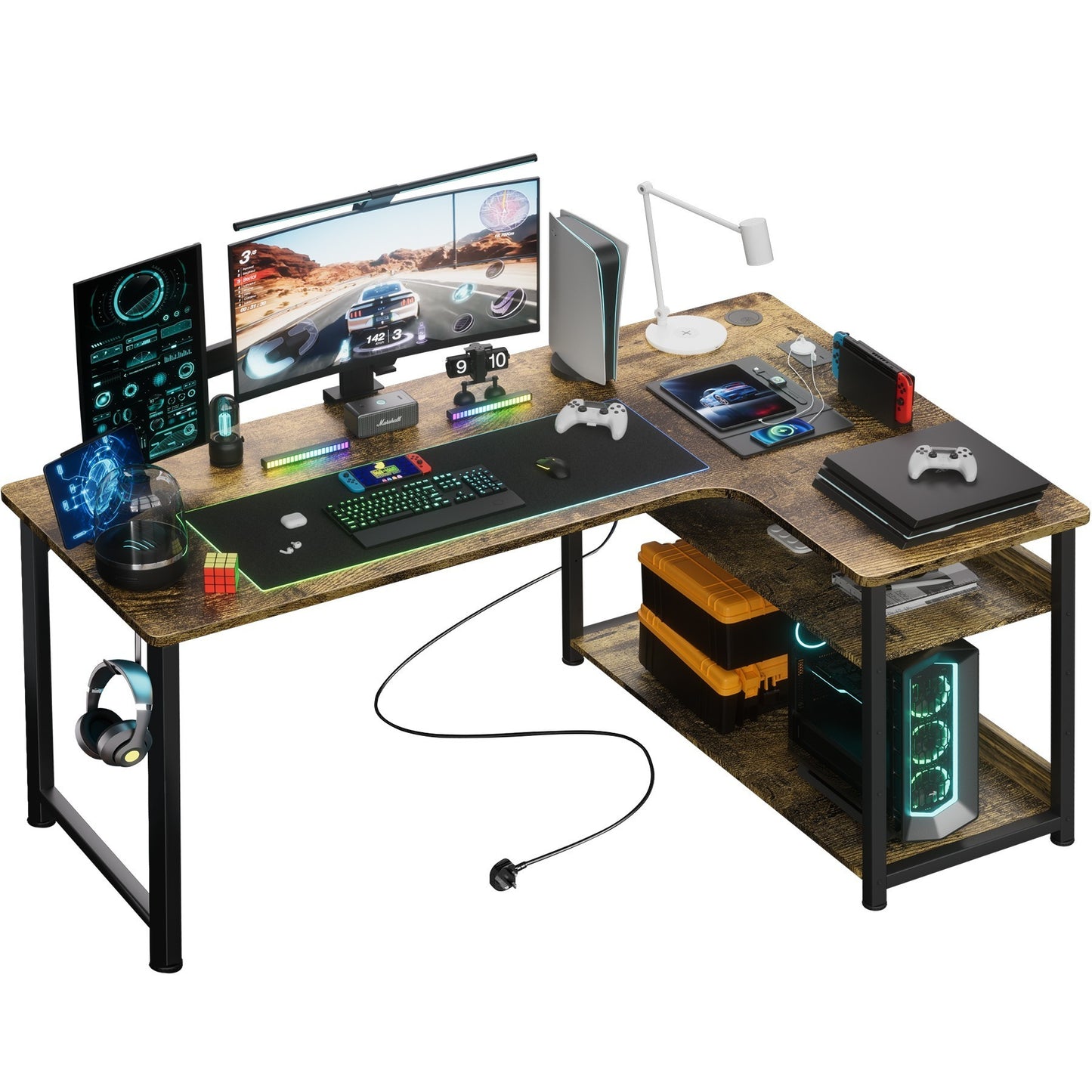 Premium COMHOMA L Shaped Gaming Desk