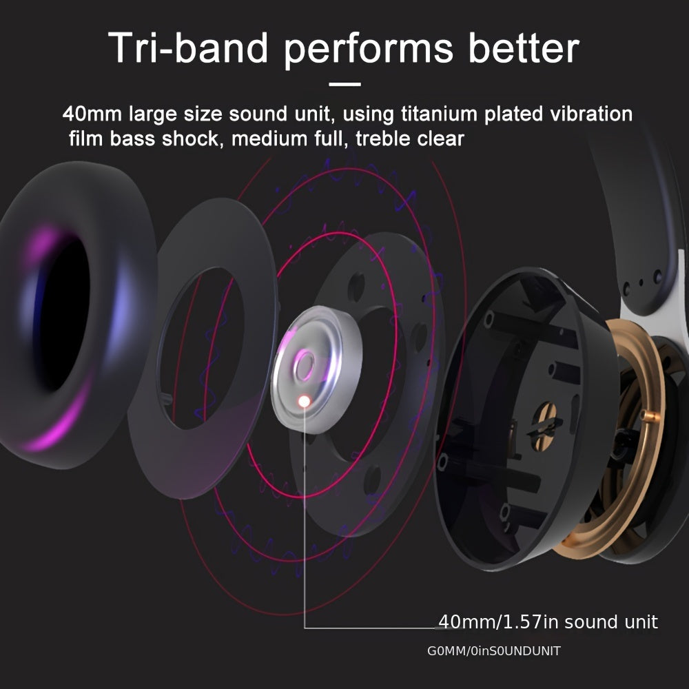 07S Wireless Over-Ear Headphones – HD Sound, Long Battery Life & Comfort