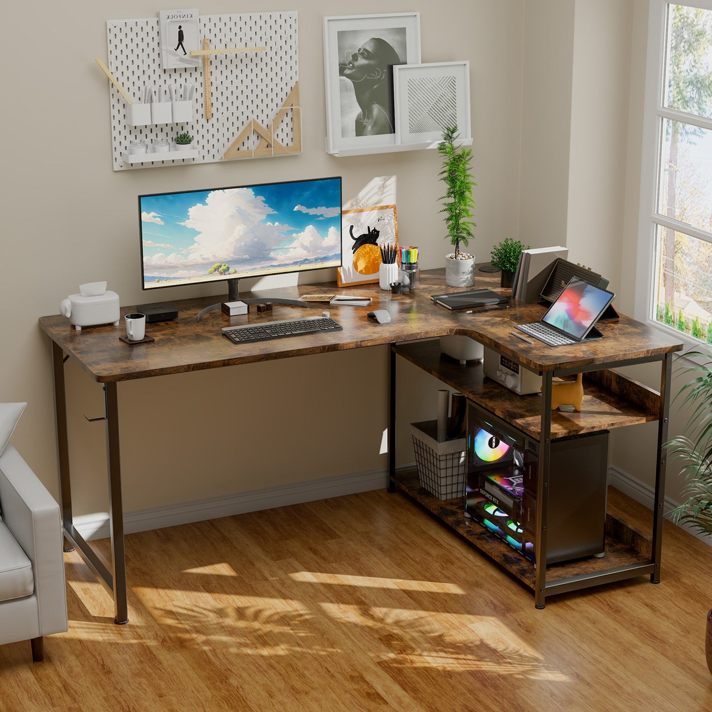 Premium COMHOMA L Shaped Gaming Desk