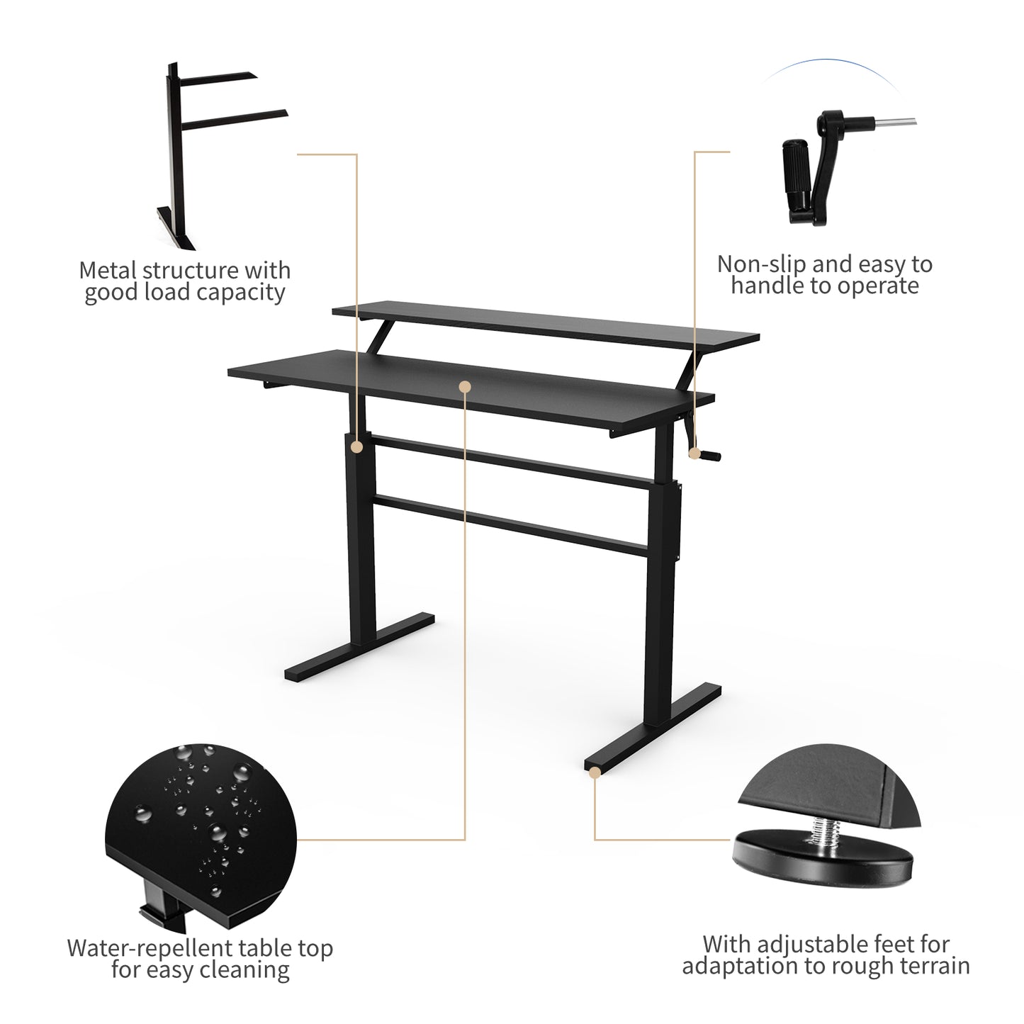 Height Adjustable Sit-to-Stand Desk β Ergonomic & Stylish