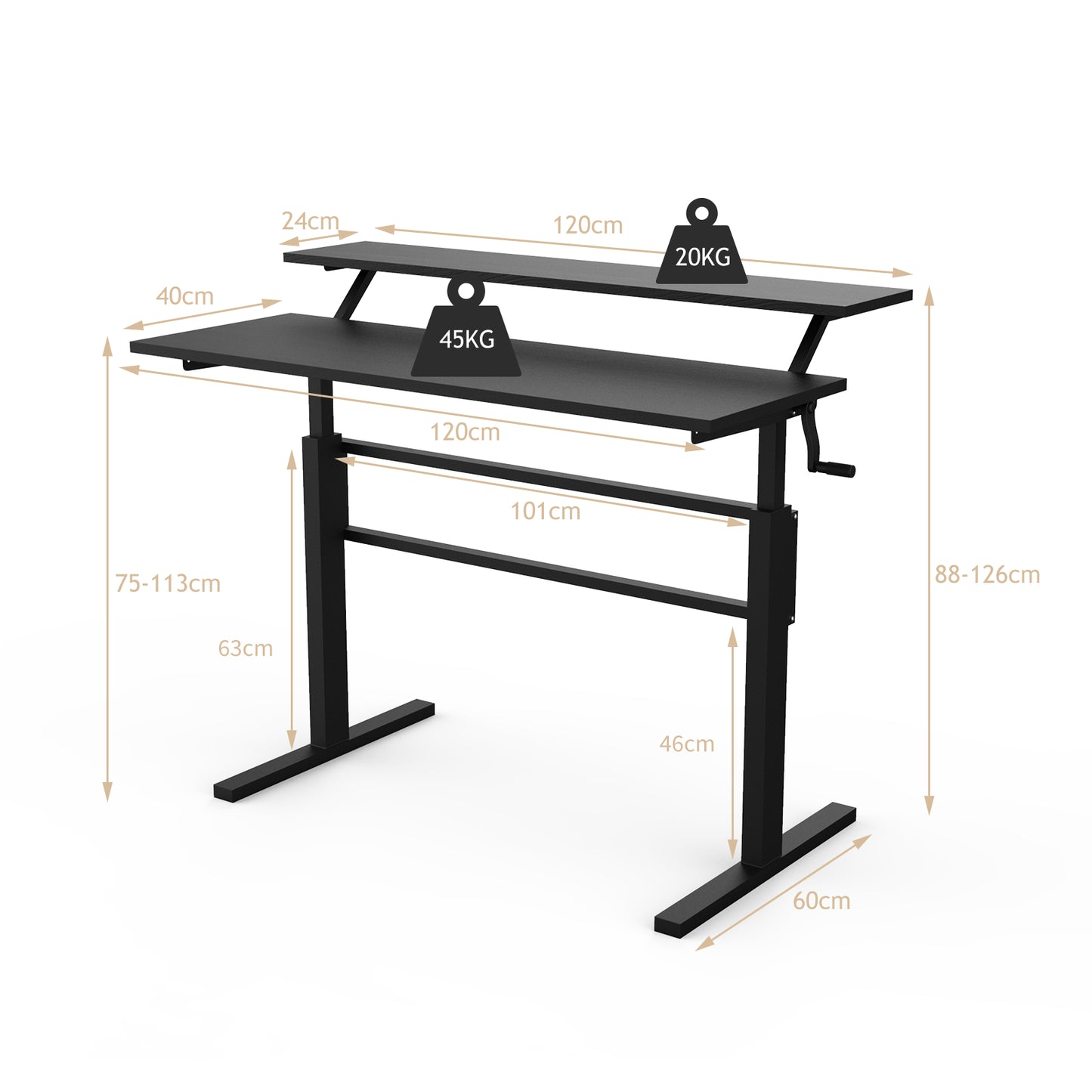 Height Adjustable Sit-to-Stand Desk β Ergonomic & Stylish