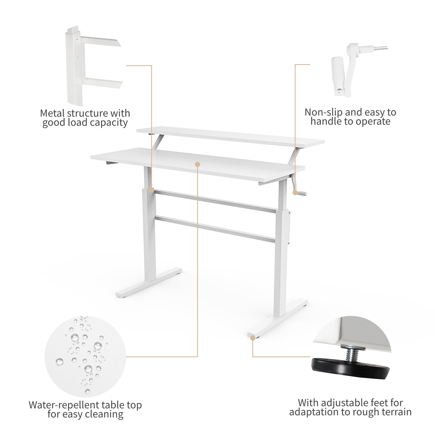Height Adjustable Sit-to-Stand Desk β Ergonomic & Stylish