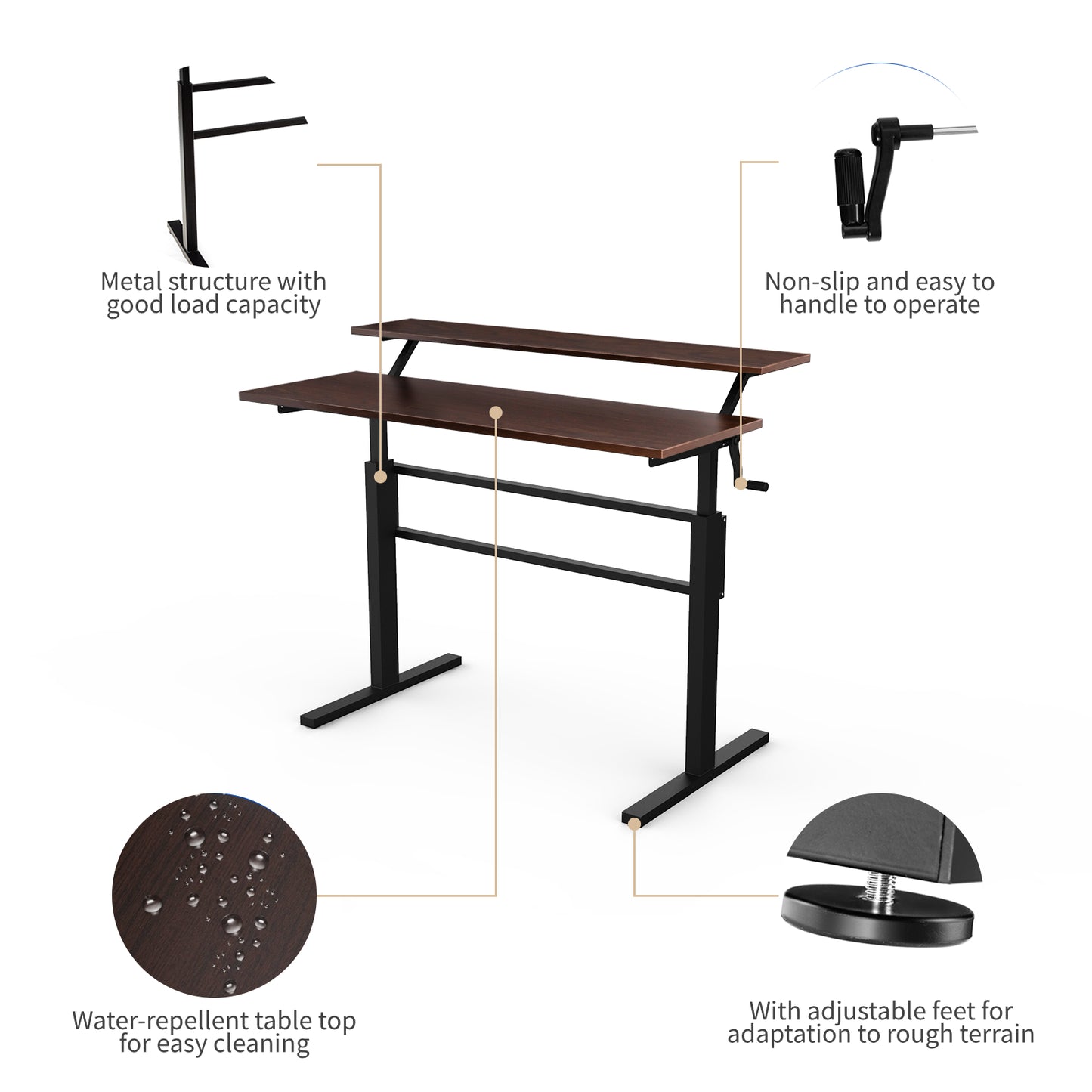 Height Adjustable Sit-to-Stand Desk β Ergonomic & Stylish