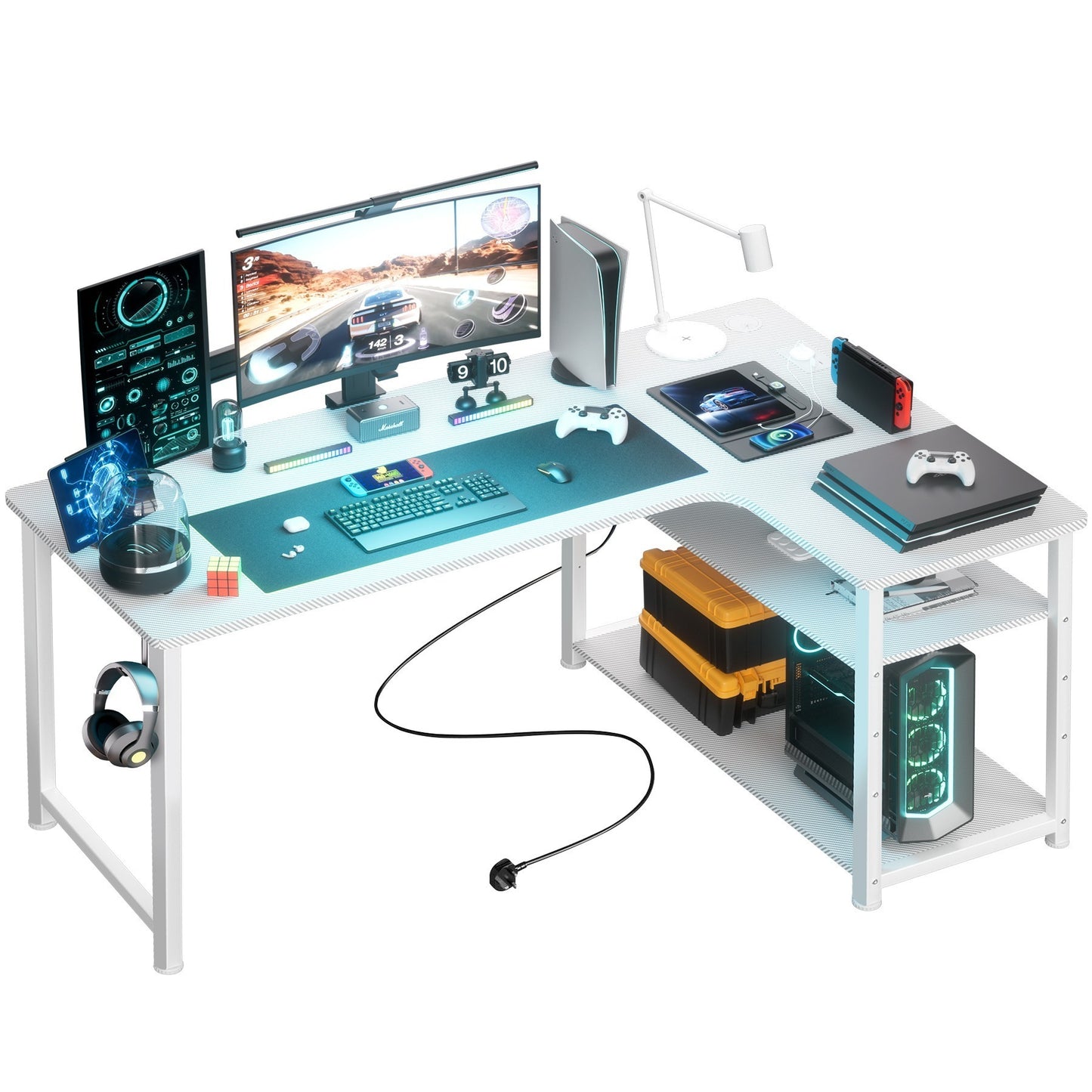 Premium COMHOMA L Shaped Gaming Desk