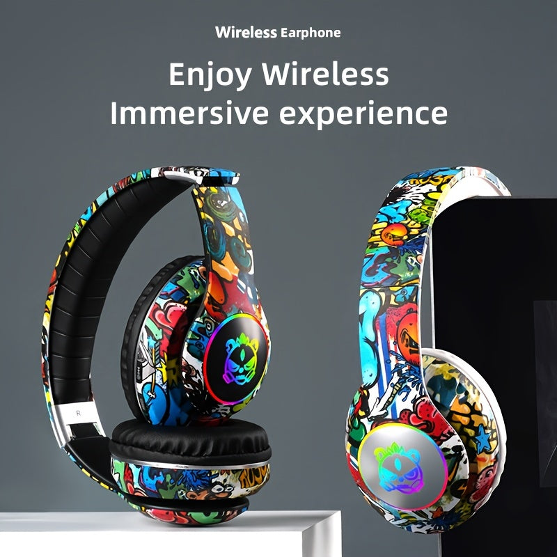 Wireless Foldable Gaming Headphones โ Long Battery Life & Immersive Sound