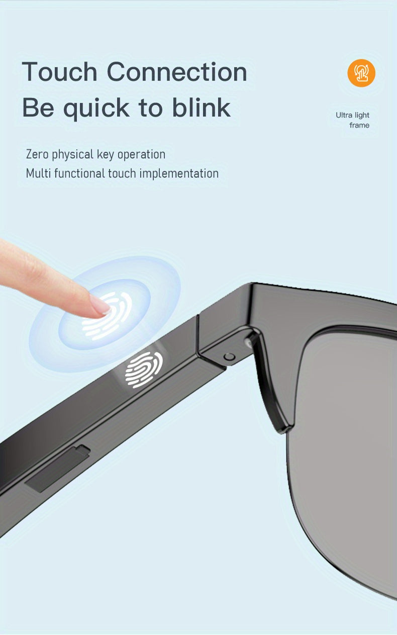 Smart Wireless Glasses – Music, Calls & UV Protection in One