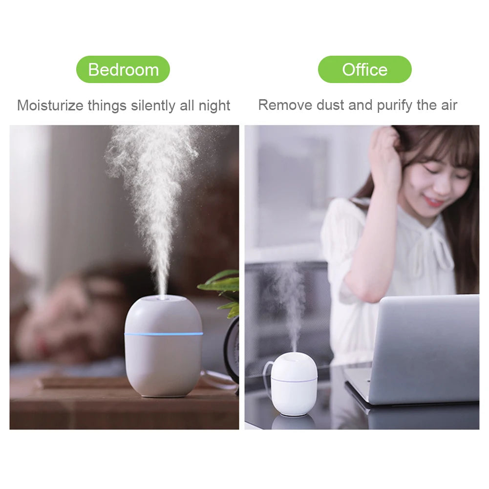 Minimalist Ultrasonic Air Humidifier with LED Lamp Romantic Light