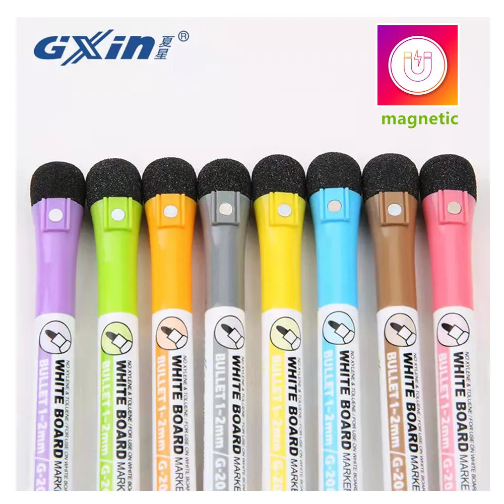 8PCS Erasable Whiteboard Marker Set β Vibrant Colors & Magnetic Design