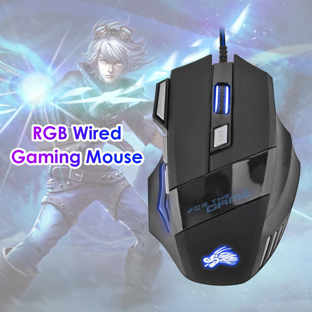 7 Button Backlit Ergonomic Mouse 5500 DPI