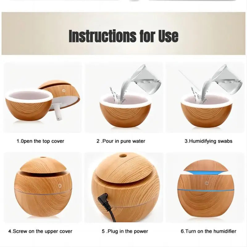 Wood Grain Ultrasonic Humidifier