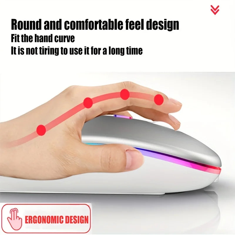 Wireless Mouse Bluetooth and 2.4GHz Dual Modes with RGB