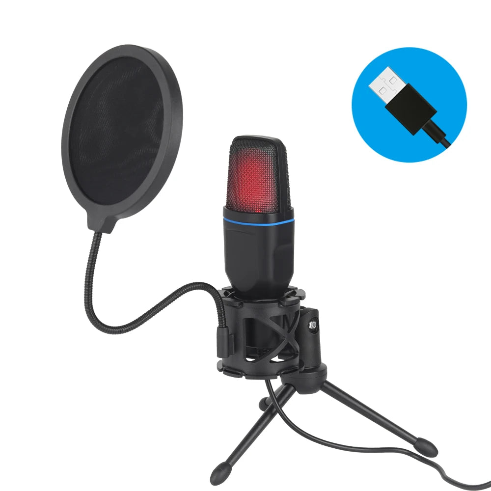 USB RGB Condenser Microphone โ Perfect for Gaming, Streaming & Podcasts