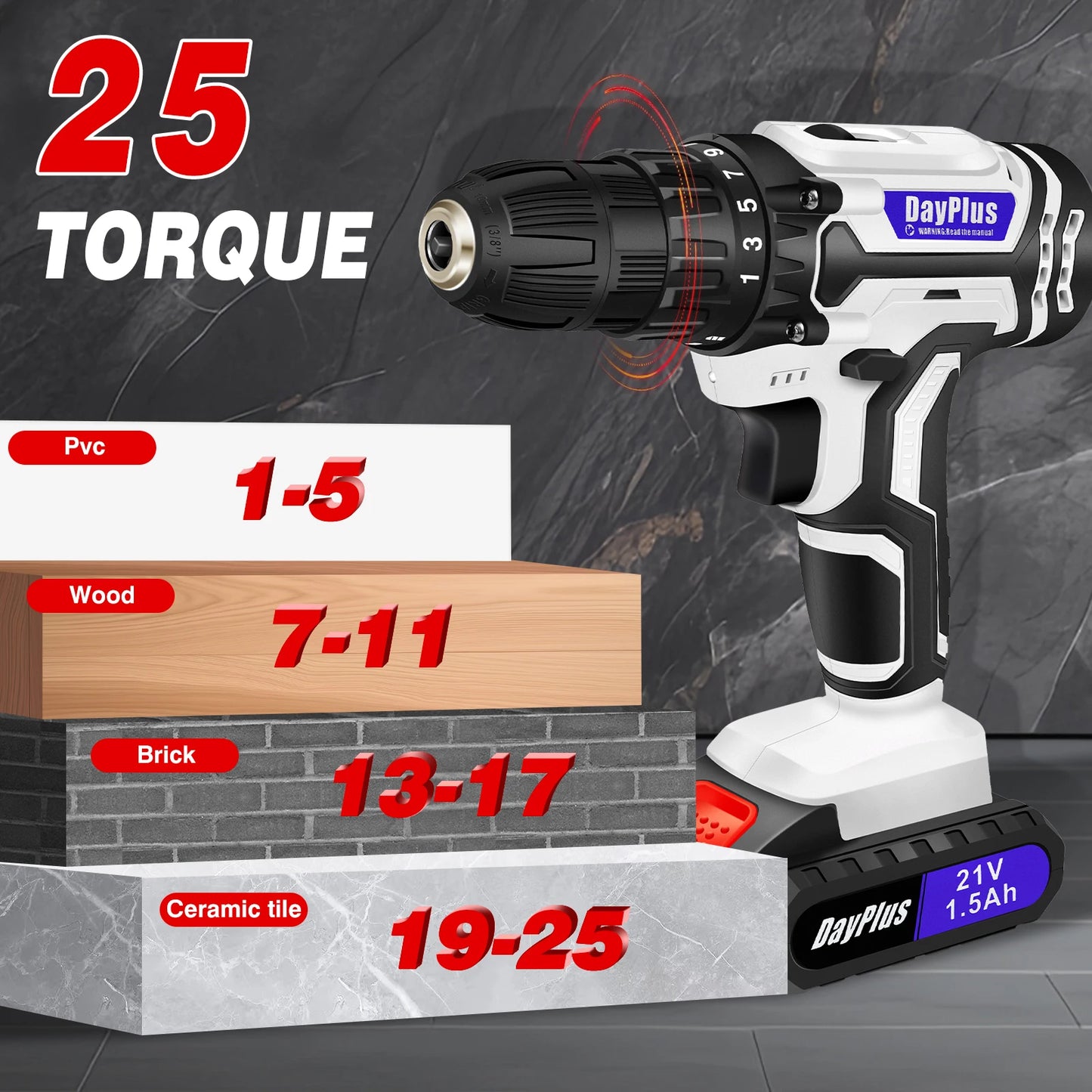 21V Cordless Drill Driver – Powerful & Versatile for Home DIY - Complete Set