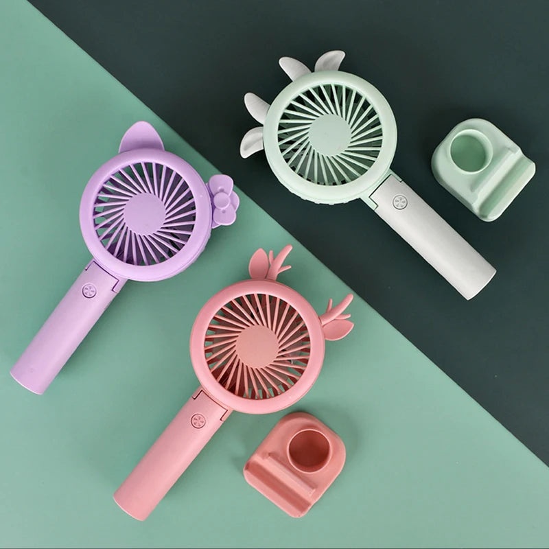 USB LED Light Handheld Fan β Portable, Rechargeable & Multifunctional