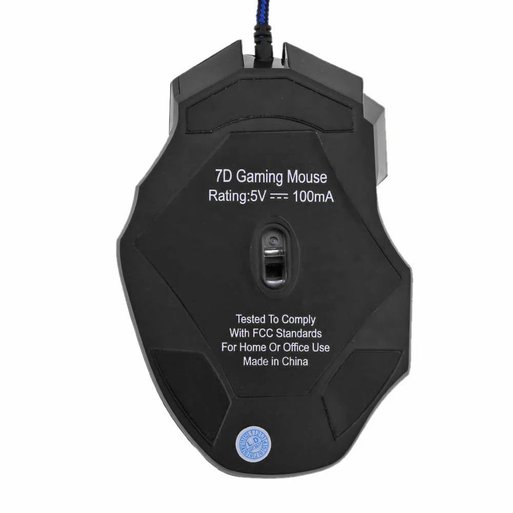 7 Button Backlit Ergonomic Mouse 5500 DPI