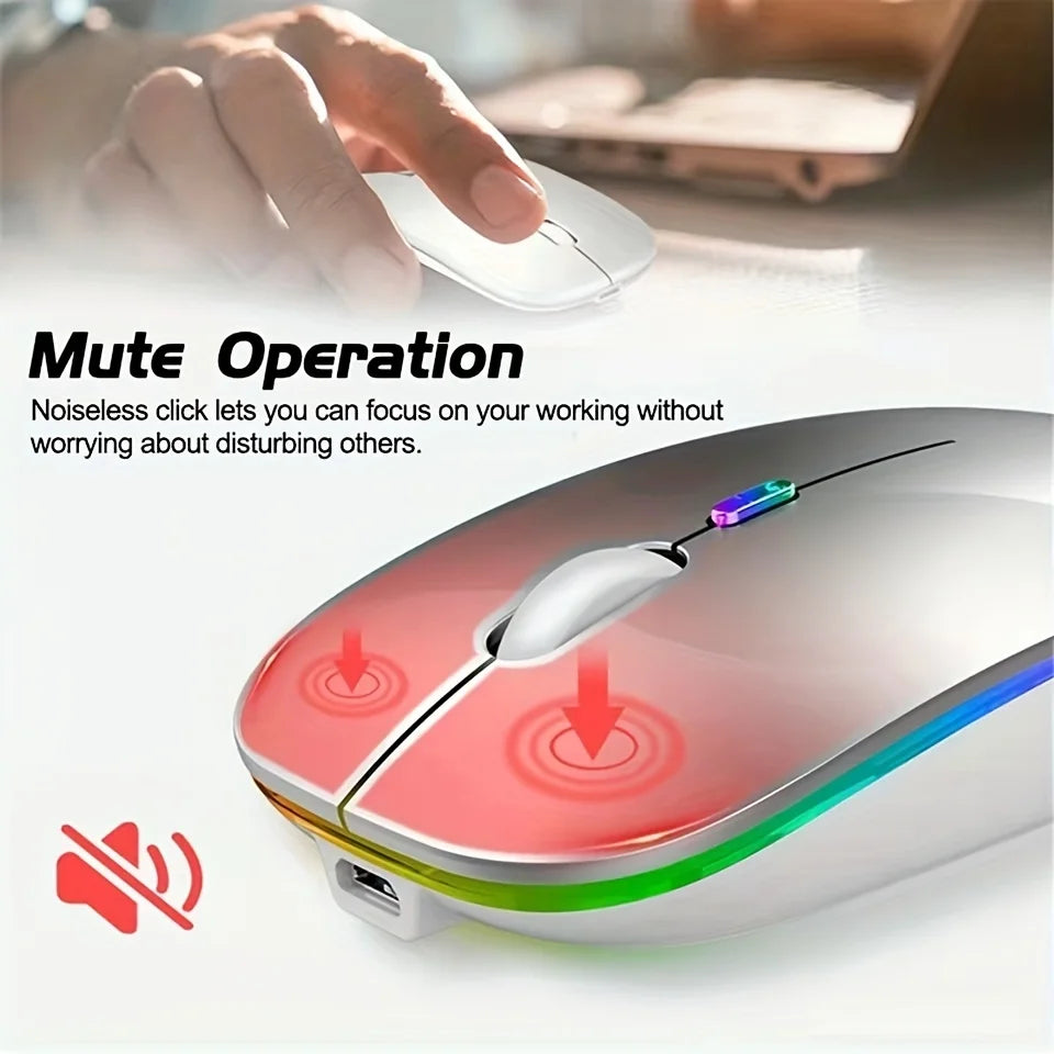 Wireless Mouse Bluetooth and 2.4GHz Dual Modes with RGB