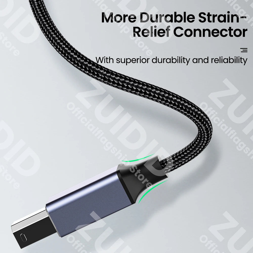 Both USB Types to USB Type B 2.0 Cable β Compatible with Printers, Cameras, and More