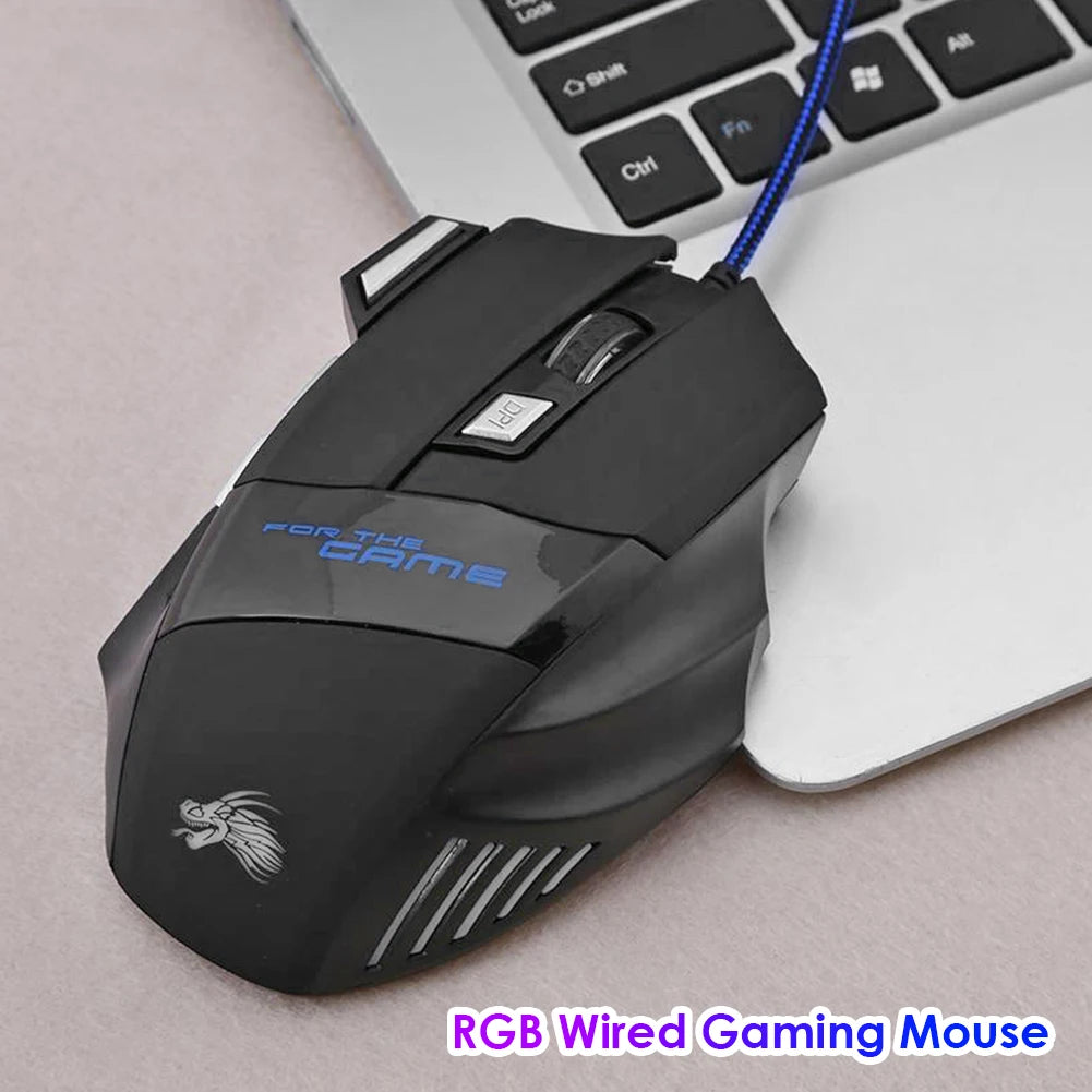 7 Button Backlit Ergonomic Mouse 5500 DPI