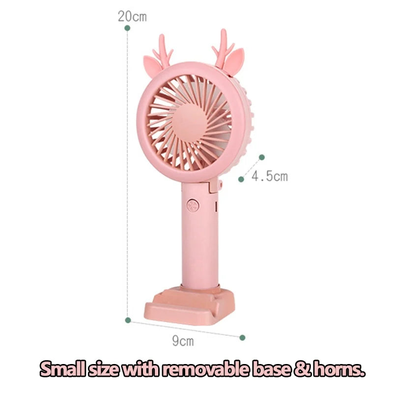 USB LED Light Handheld Fan β Portable, Rechargeable & Multifunctional