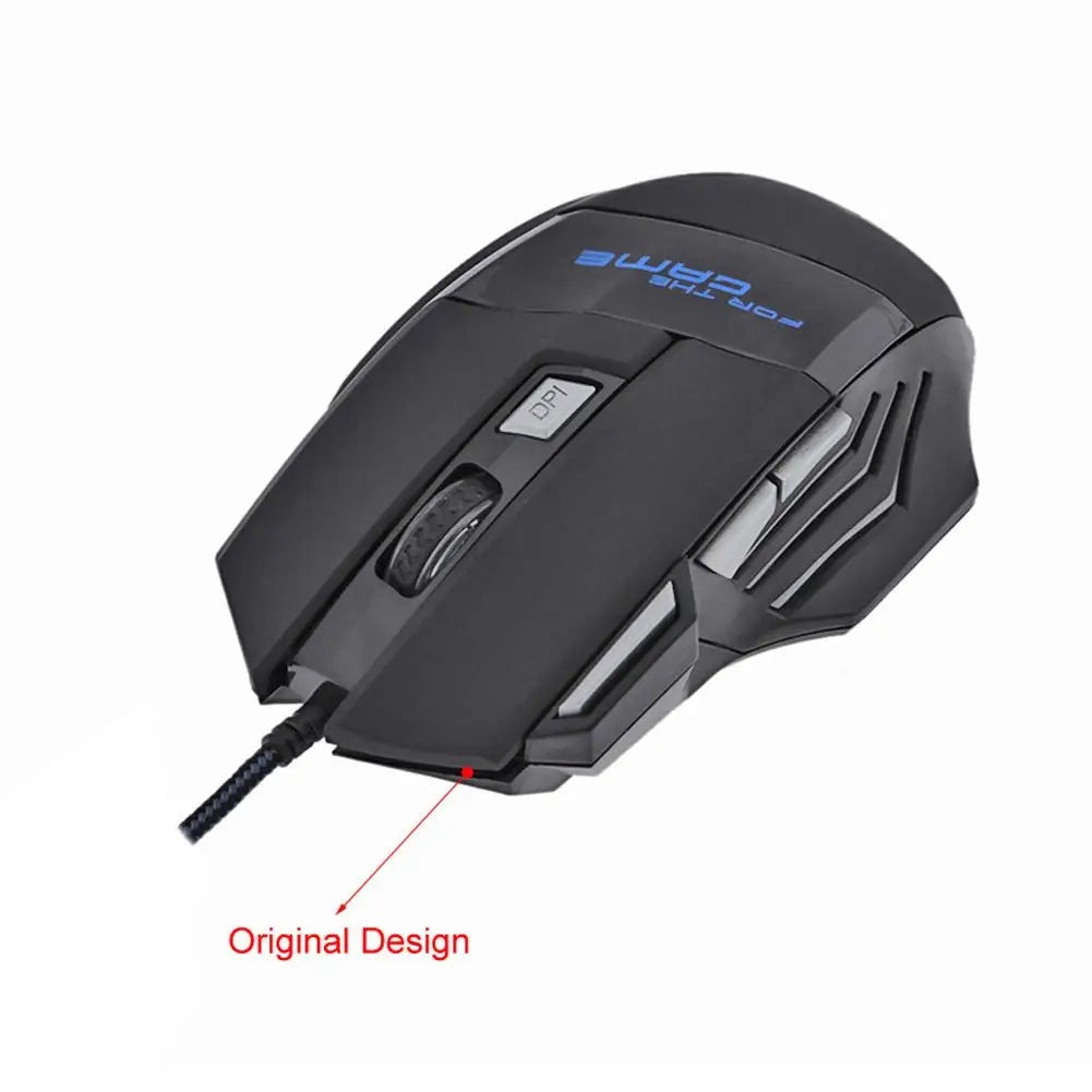 7 Button Backlit Ergonomic Mouse 5500 DPI