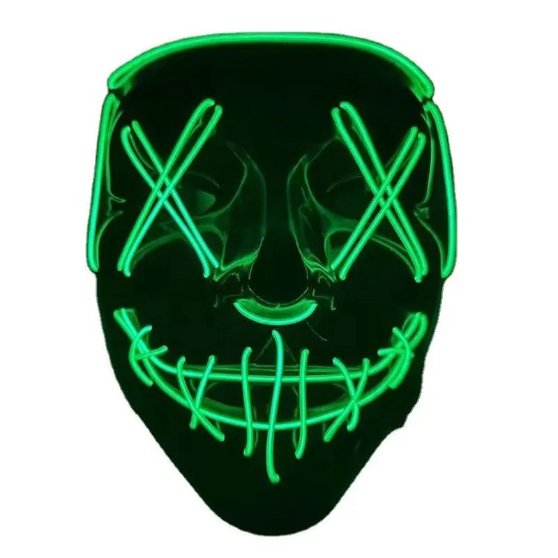 Neon LED V-Shaped Mask โ Glow in the Dark & Stand Out