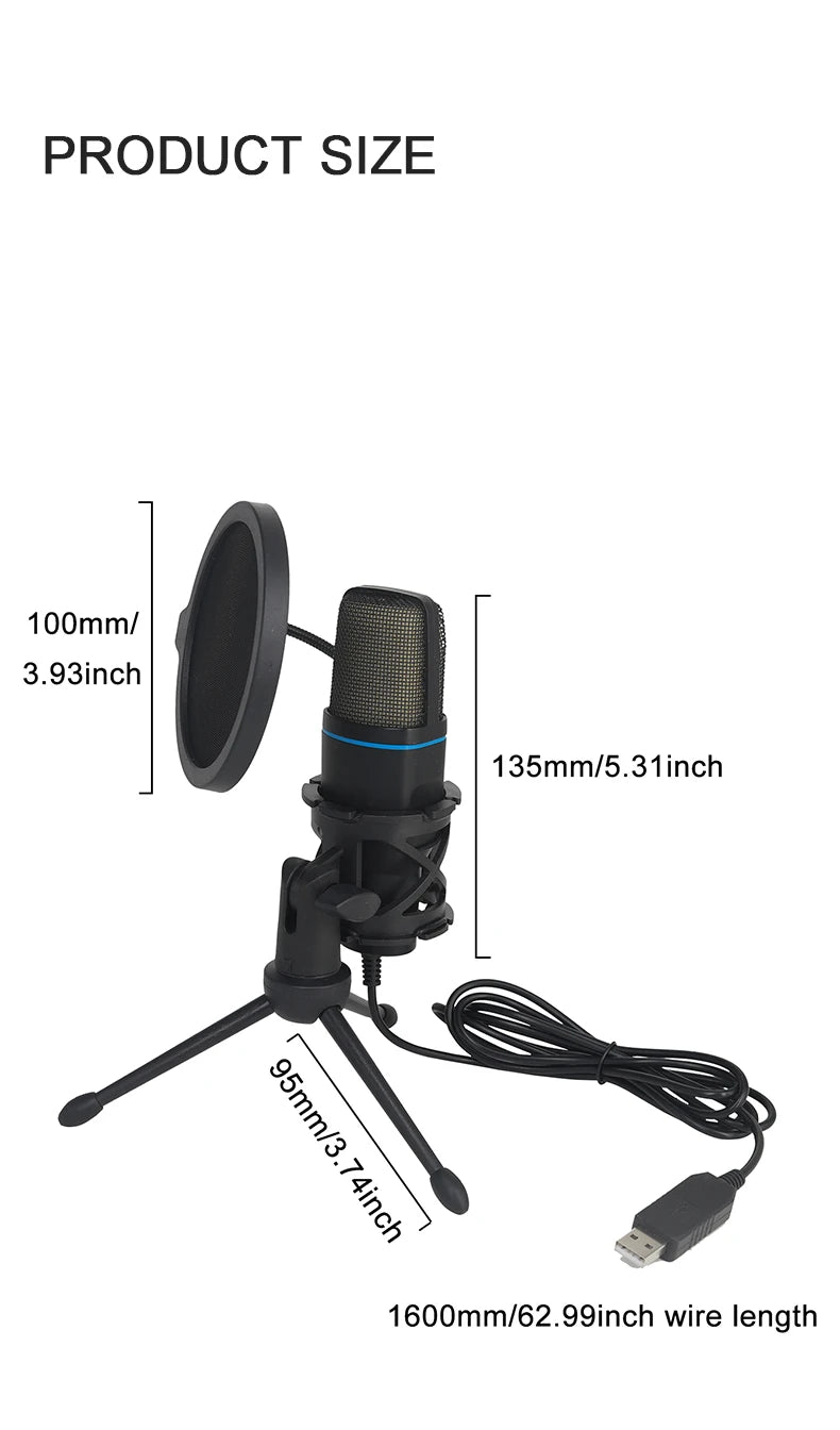 USB RGB Condenser Microphone โ Perfect for Gaming, Streaming & Podcasts