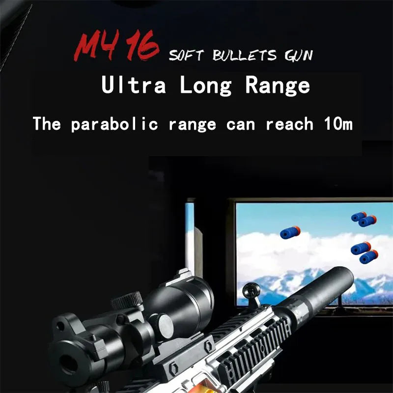 M416 Soft Bullet Toy Gun – Realistic Shell Ejection & Manual Bolt Action