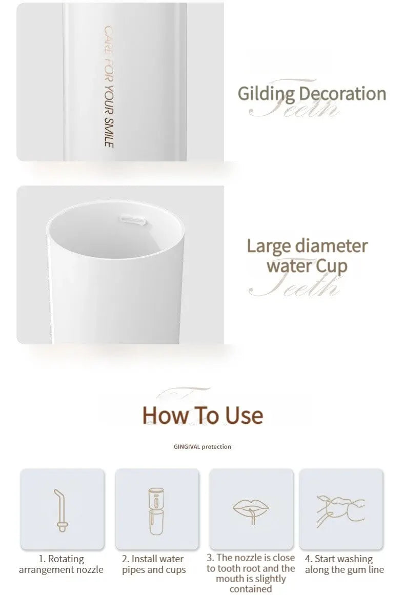Portable Rechargeable Oral Irrigator – Deep Cleaning for a Healthier Smile!