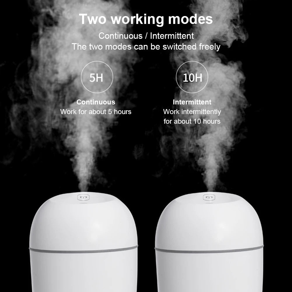 Minimalist Ultrasonic Air Humidifier with LED Lamp Romantic Light