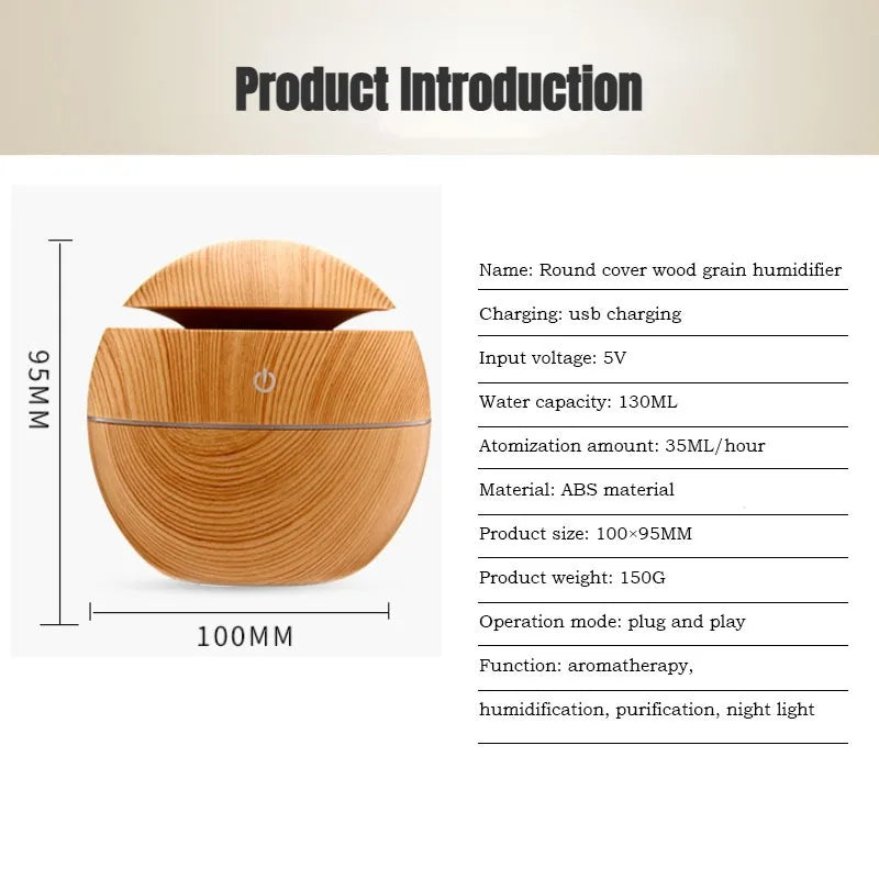 Wood Grain Ultrasonic Humidifier