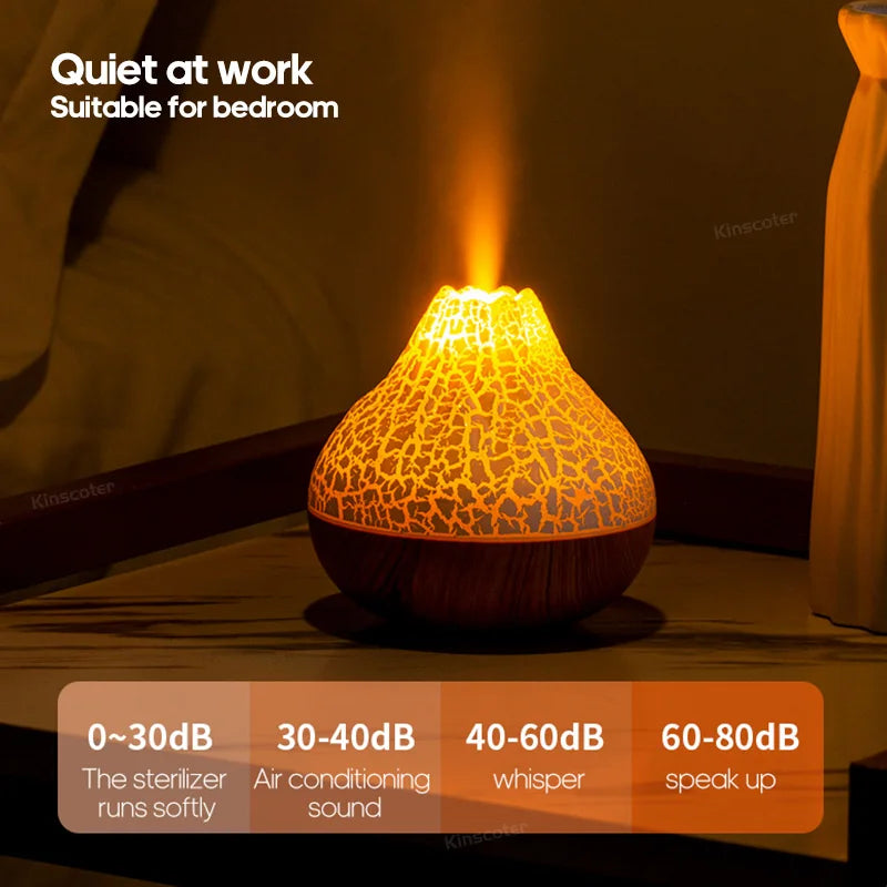 Volcano Air Humidifier with Colourful Ambient Night Light