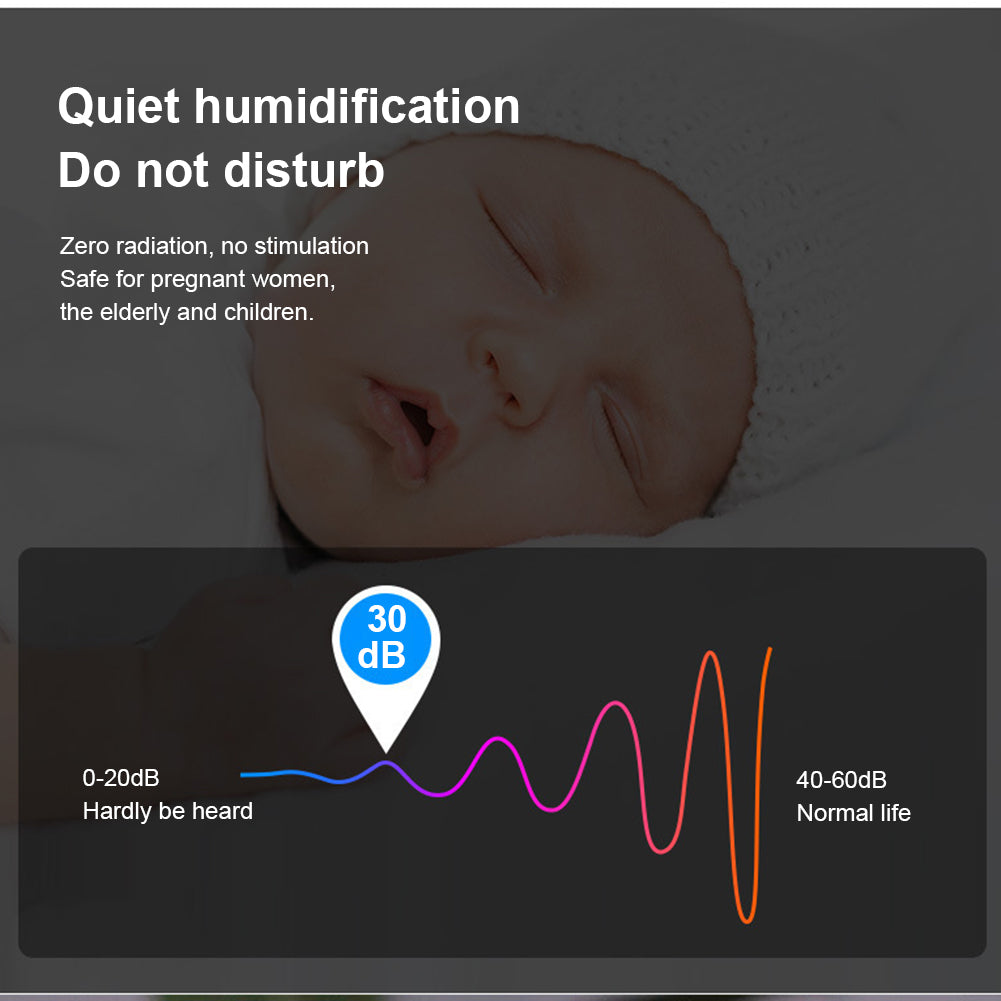 Minimalist Ultrasonic Air Humidifier with LED Lamp Romantic Light