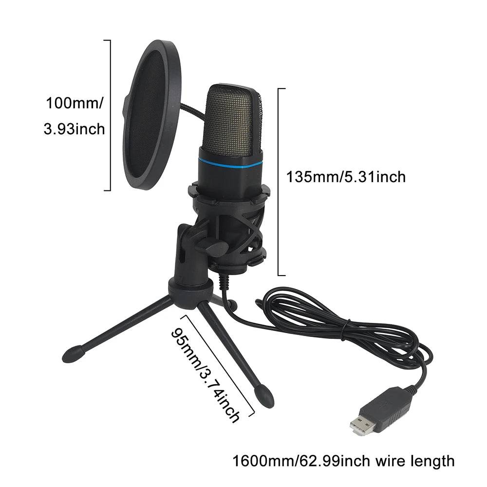 USB RGB Condenser Microphone โ Perfect for Gaming, Streaming & Podcasts