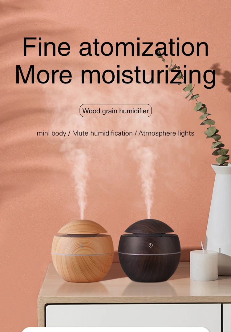 Wood Grain Ultrasonic Humidifier