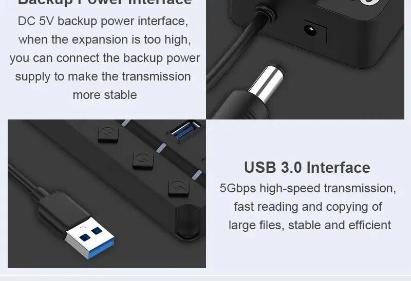 DBIT 7-IN-1 USB Hub – Expand Your Connectivity with USB 3.0/2.0 Ports