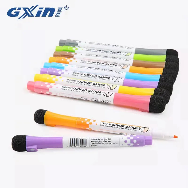 8PCS Erasable Whiteboard Marker Set β Vibrant Colors & Magnetic Design