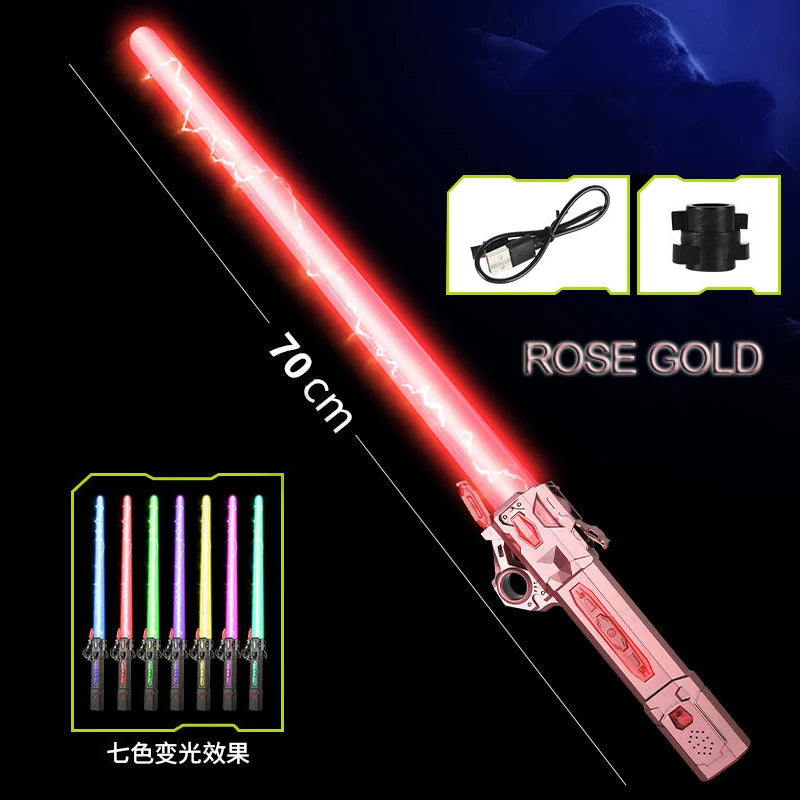 Colourful Glowing Telescopic Laser Sword β Flashing Lights & Sound Effects!