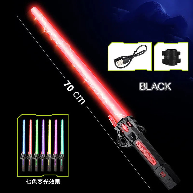 Colourful Glowing Telescopic Laser Sword β Flashing Lights & Sound Effects!
