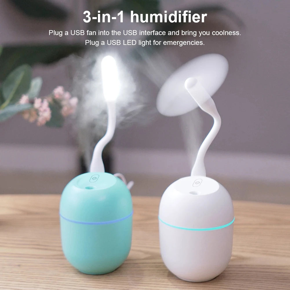 Minimalist Ultrasonic Air Humidifier with LED Lamp Romantic Light