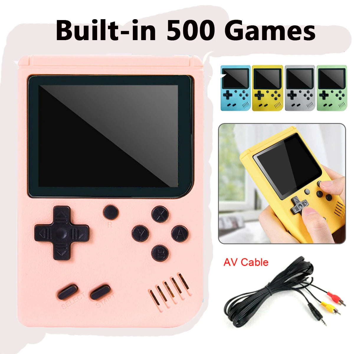 Handheld Game Console with Built-in 500+ Classic games