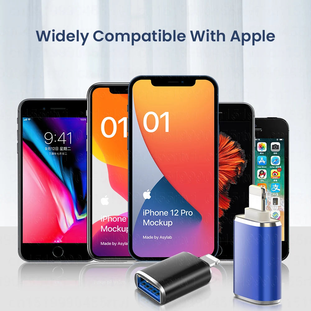 USB 3.0 OTG Adapter for iPhone & iPad – High-Speed Data Transfer & Device Connectivity