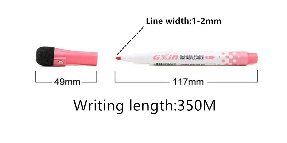 8PCS Erasable Whiteboard Marker Set β Vibrant Colors & Magnetic Design
