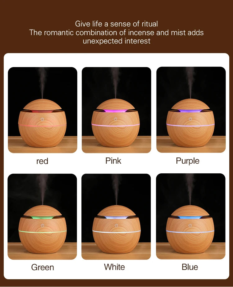 Wood Grain Ultrasonic Humidifier