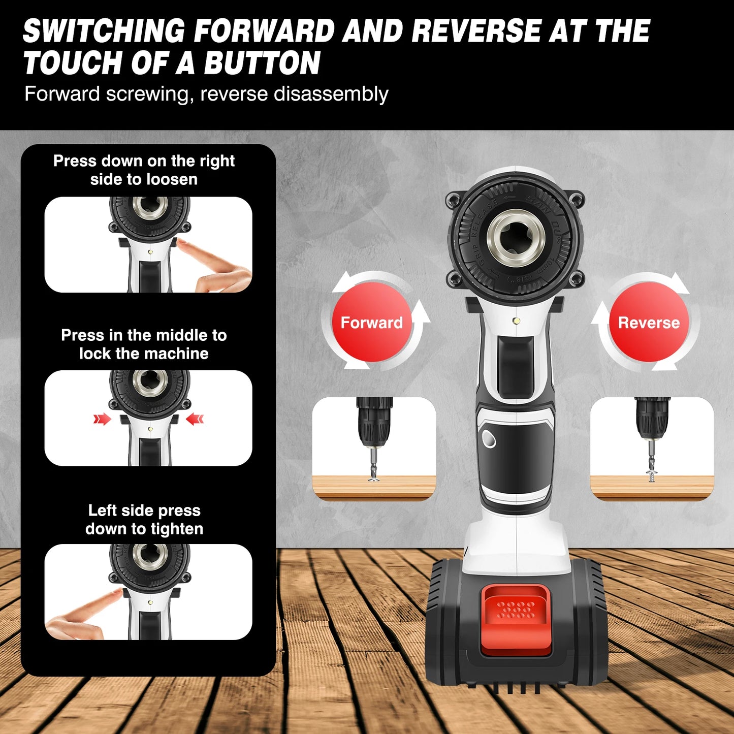 21V Cordless Drill Driver – Powerful & Versatile for Home DIY - Complete Set