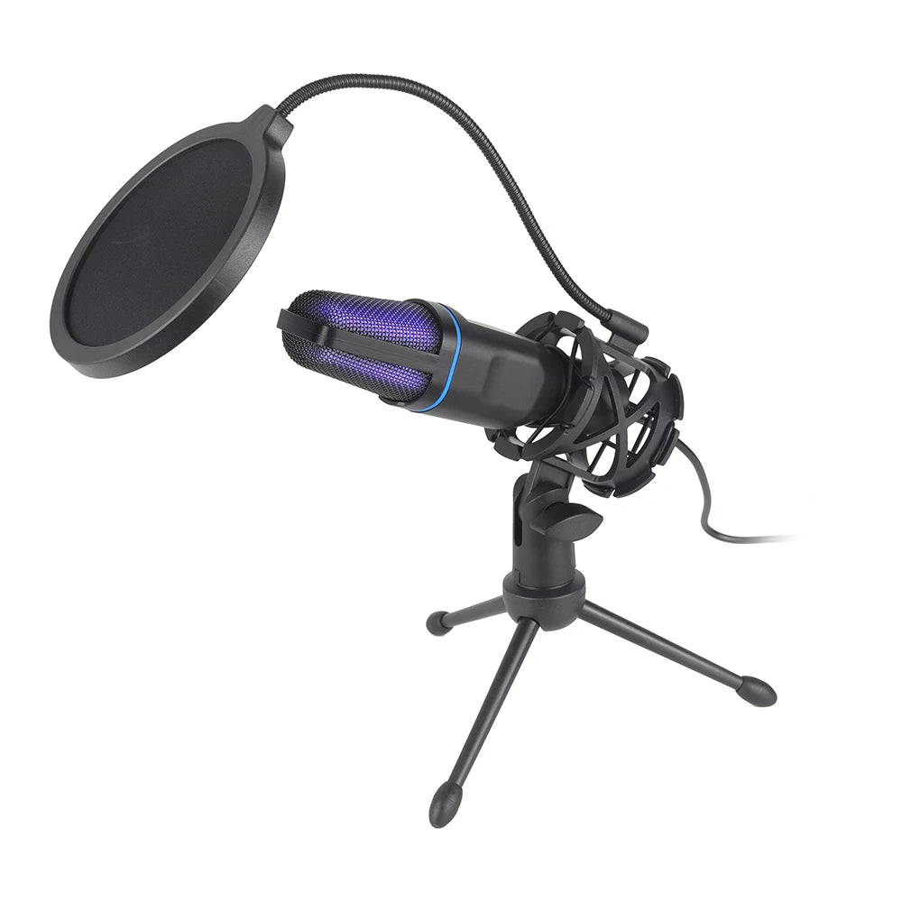 USB RGB Condenser Microphone โ Perfect for Gaming, Streaming & Podcasts