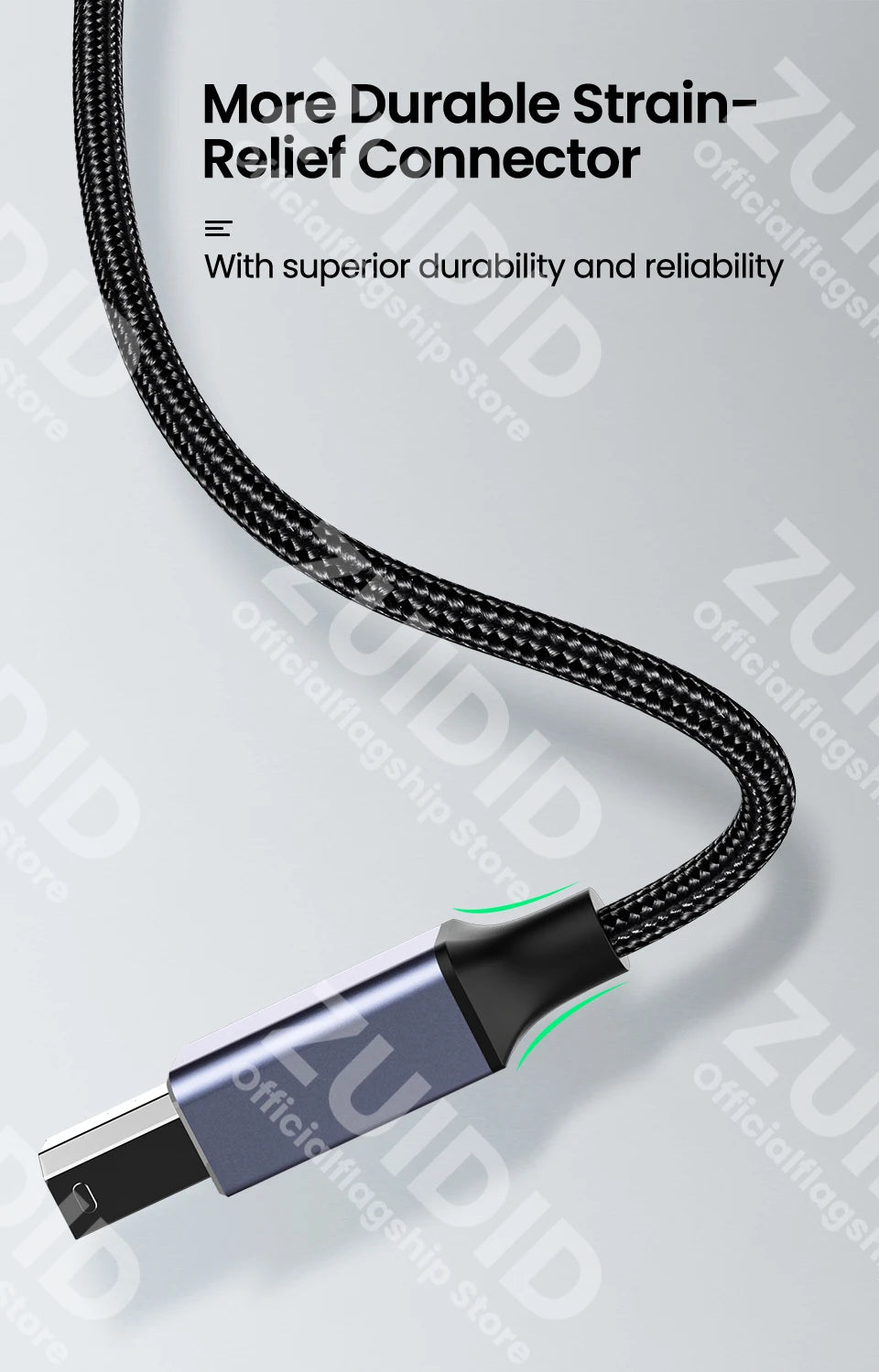 Both USB Types to USB Type B 2.0 Cable β Compatible with Printers, Cameras, and More